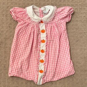 Eliza James Pink Check Pumpkin Dress Size 24M